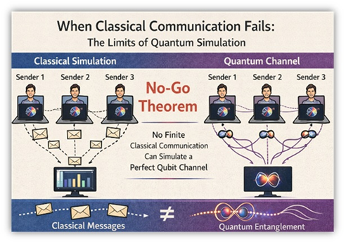 Classical messaging cannot replace a quantum communication channel